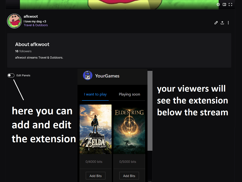 Your games twitch extension capture